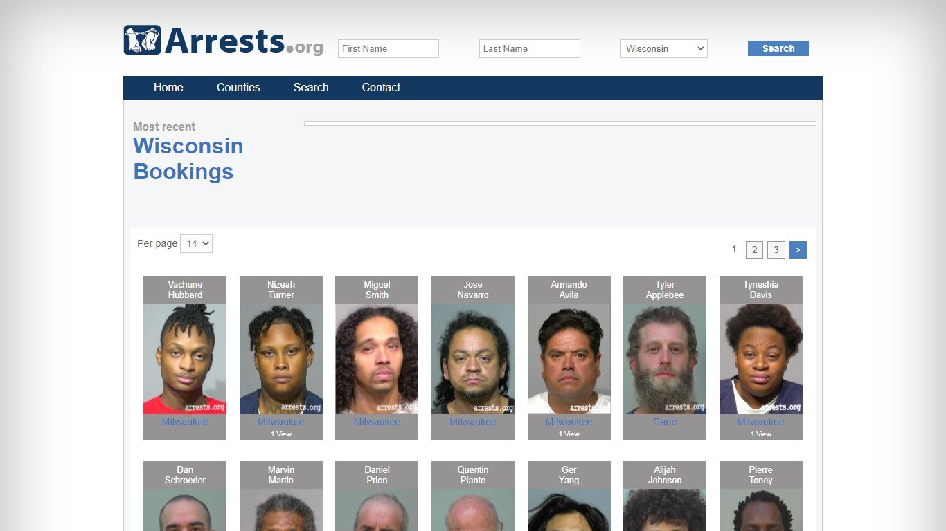 Wisconsin Arrests and Inmate Search